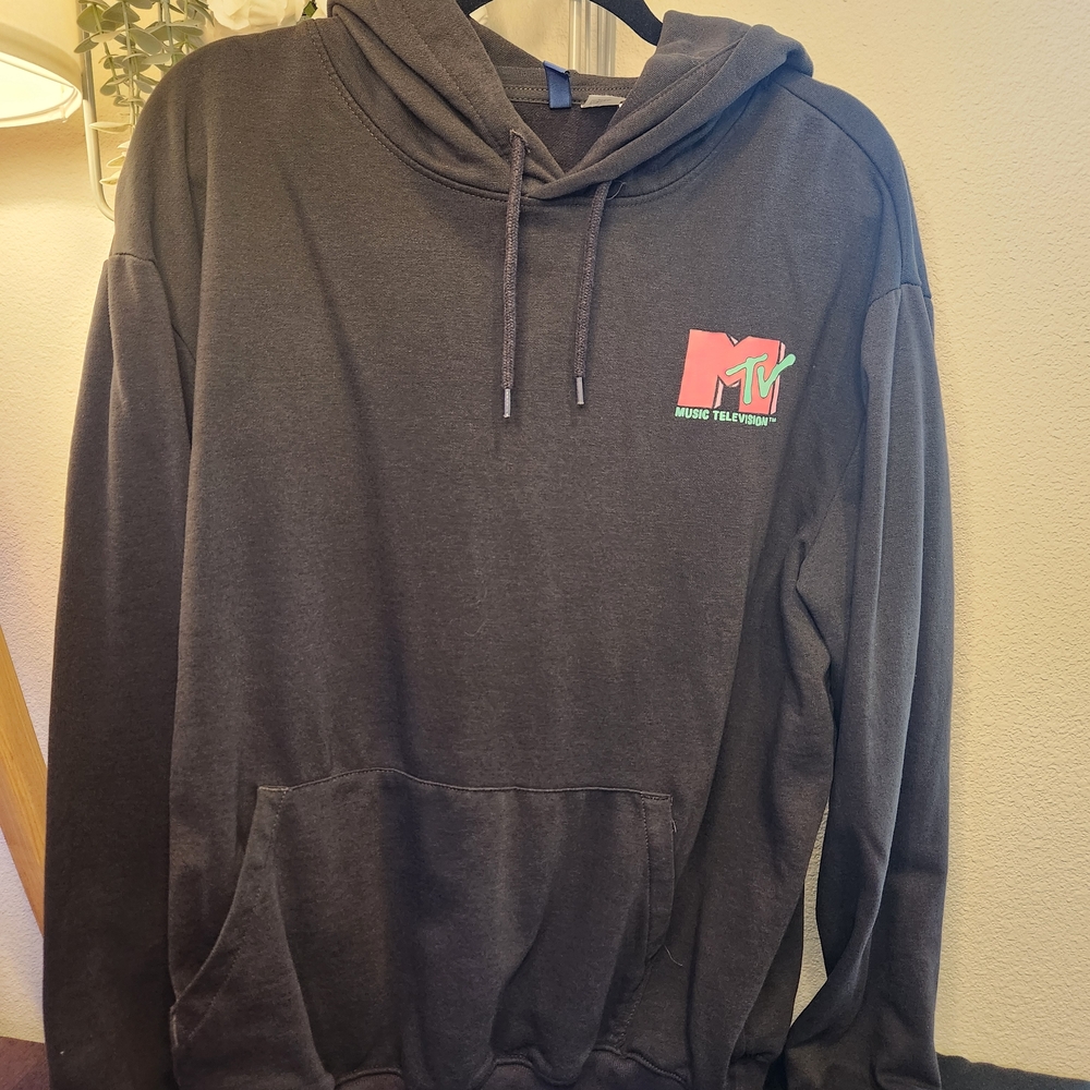 H&M Black Hoodie with MTV Logo